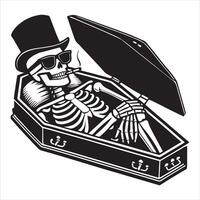 coffin Skull clipart Design vector