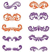 Sophisticated Swirling Ornaments for Stylish Graphics vector