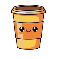 To-Go Coffee Cup Design with a Sweet and Happy Smile vector