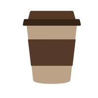 Friendly Coffee Cup with a Lid and a Happy Smile vector