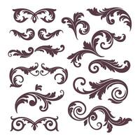 Charming Pink Swirl Decorations for DIY Projects vector