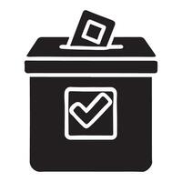 Ballot Box Icon with Check Mark Illustration vector