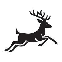 Running Deer Silhouette Illustration for Design Projects vector