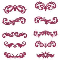 Decorative Swirl Patterns for DIY Crafts vector