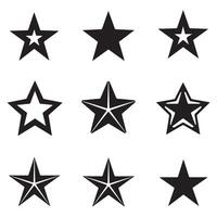 Star Icons Set Ideal for Rating and Awards Systems vector