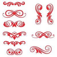 Decorative Pink Elements for Scrapbooking Projects vector