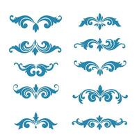 Romantic Decorative Swirls for Crafting Projects vector