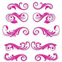 Ornamental Swirl Elements vector