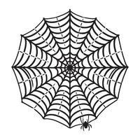 Silhouette Illustration of an Octagonal Spiderweb vector