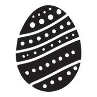 Decorated Easter Egg Silhouette Illustration for Spring vector