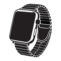 Smartwatch Silhouette Illustration for Modern Designs vector