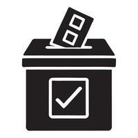 Ballot Box Silhouette with Vote Illustration vector