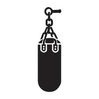 Classic Hanging Punching Bag Silhouette Illustration vector