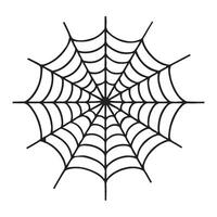 Simple Spiderweb Outline Illustration for Decoration vector