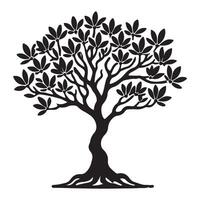 Elegant Silhouette Tree Illustration for Design Projects vector