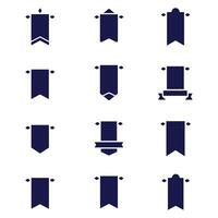 Elegant Glory Banner Icons for Branding and Retro Styling vector