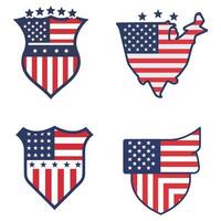 Shield of Freedom USA Inspired Emblems set vector