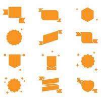 Glory Banner Icons Set with Twelve Versatile Ribbon Designs vector