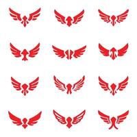 Freedom Wings Graphics Set for Vintage and Retro Designs vector