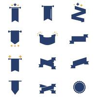 Retro Styled Glory Banner Icons Set for Creative Branding vector