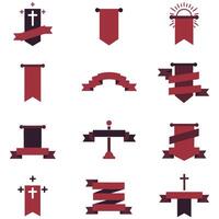 Stylish Glory Banner Icons for Branding and Graphic Design vector