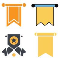 Glory Banner Icons Set for Elegant Branding and Retro Styling vector
