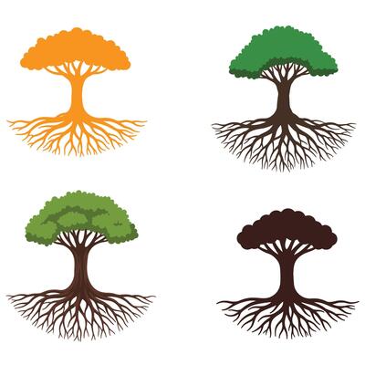 Diverse Roots Tree Vectors Pack Celebrating Nature's Beauty