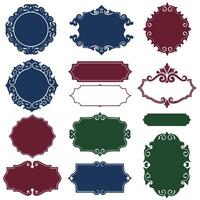 Stunning Vintage Frame set Vectors Set in Various Colors