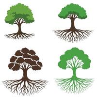 Creative Roots Tree Vectors with Intricate Root Details