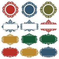 Classic Decorative Frames set Vectors Collection for Designers