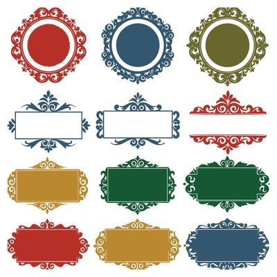 Classic Decorative Frames set Vectors Collection for Designers