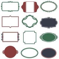 Decorative Vintage Frame set Shapes for Timeless Designs vector