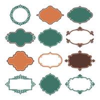 Vintage Frame Shape Art Set for Elegant Creations vector