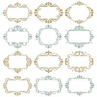 Elegant Vintage Frame Shape Collection for Creative Projects vector