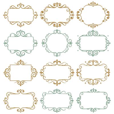 Elegant Vintage Frame Shape Collection for Creative Projects