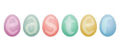 easter colorful eggs design on white background vector