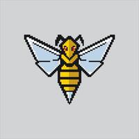 Pixel art illustration Hornet Bee. Pixelated Hornet Wasp. Hornet Wasp Bee Bug Insect Insect Icon pixelated for the pixel game and icon for website and game. old school retro. vector