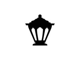 Elegant Silhouette of an Ornate Outdoor Lantern. vector