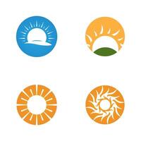 Sun Icon And Symbol Template vector