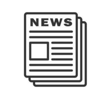 Newspaper icon symbol set. World news paper logo sign button. Text magazine press reportage. illustration image. isolated on white background. vector