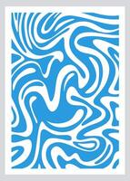 Abstract art with fluid lines vector
