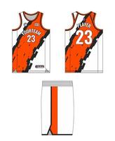 Custom Basketball Jersey and Shorts Template Set vector