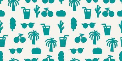 Tropical element pattern design vector