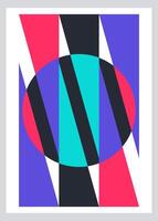 Abstract shape design. Poster geometric vector