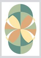 Abstract geometric art with pastel color vector