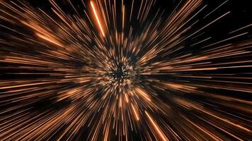 Abstract background of glowing lines radiating out from the center with a black background. video