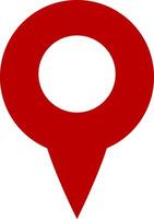 Map pointer icon isolated. GPS location red stencil vector