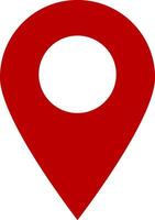 Map pointer icon isolated. GPS location red clip art vector