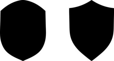 Shield guard icon Stencil filled collection sign vector
