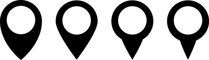 Map pointer set icon. GPS location symbols vector